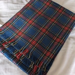 LL Bean Plaid Flannel Blanket Scarf